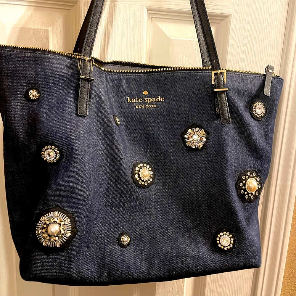 Kate Spade Embellished Denim Purse/Tote